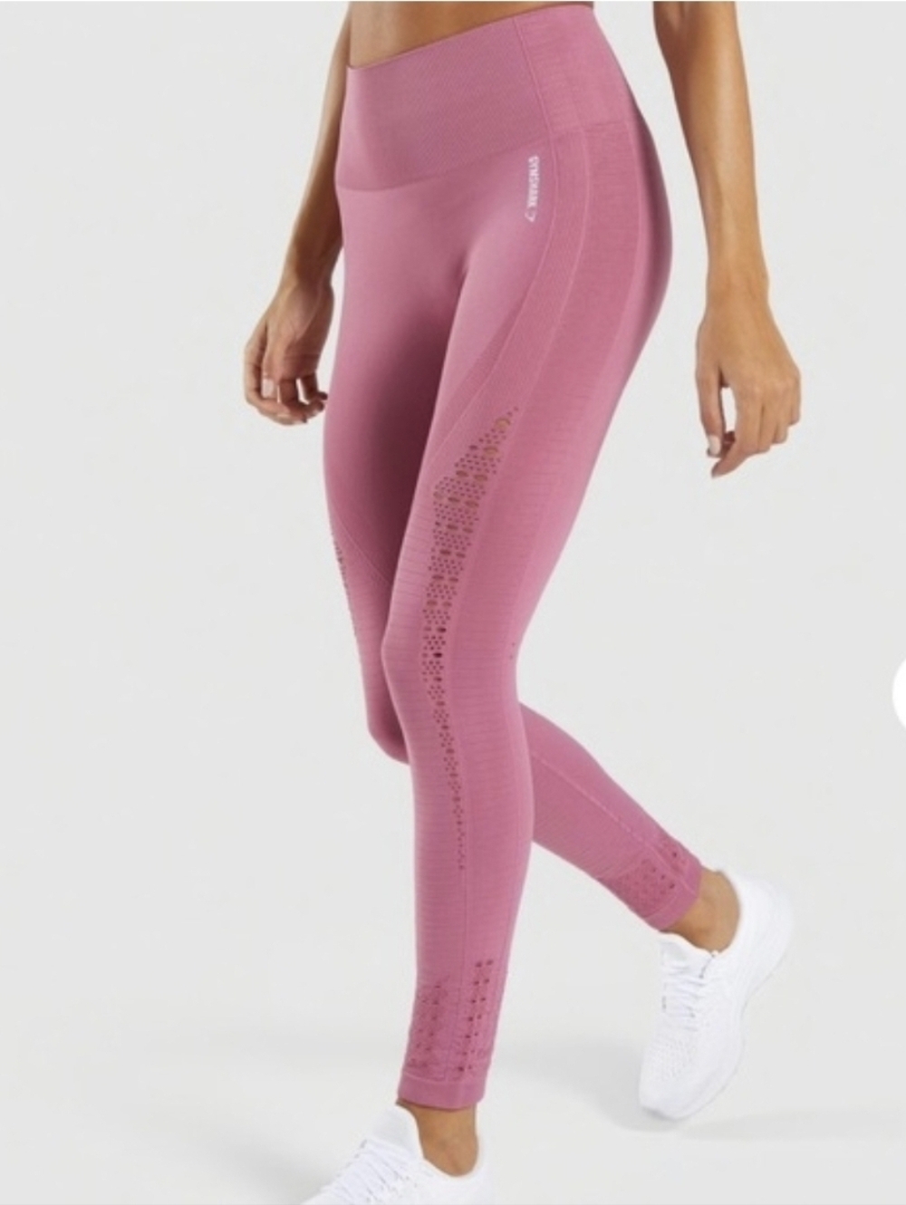 Gymshark Seamless Energy High Waisted Laser Cut Dusky Pink Size Medium